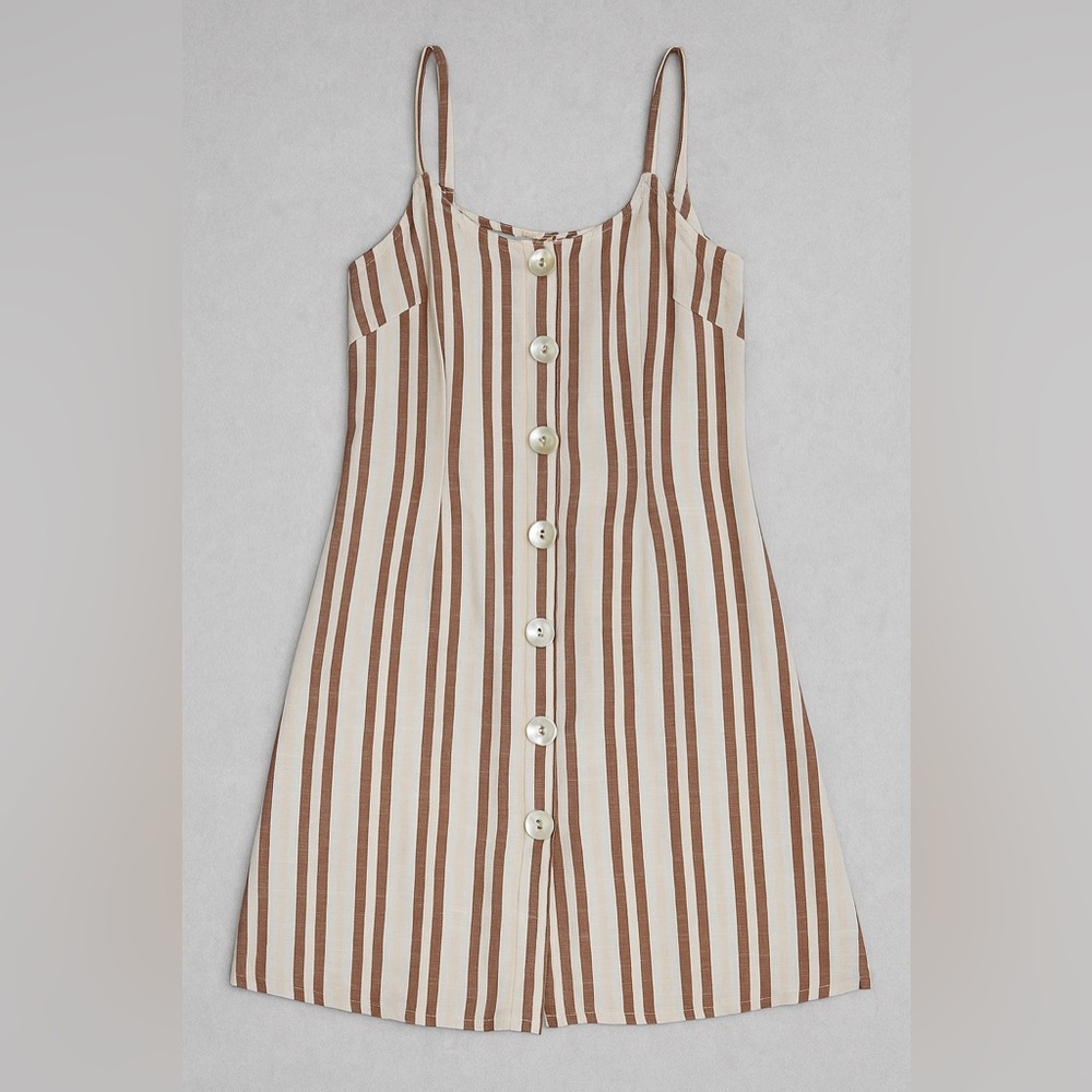 Derek Heart Brown and Cream Striped Top